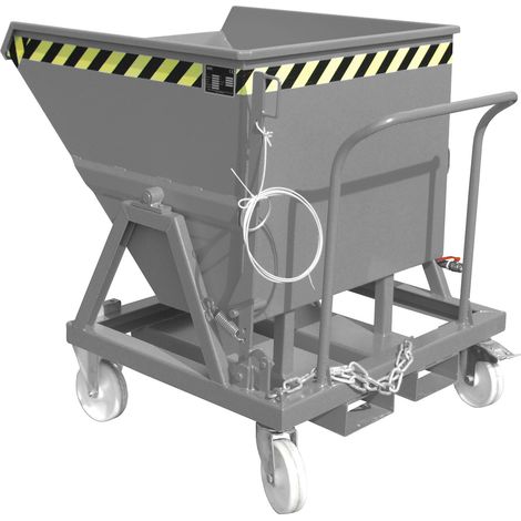 Bauer Späne-Kippmulde SKS 400, lackiert, Mausgrau