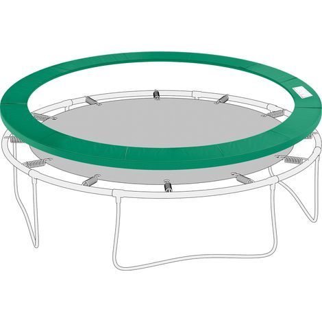 Lot de protection de bord pour trampoline Ø366 cm, résistant aux déchirures, anti-UV, imperméable, accessoire de sécurité, filet de remplacement, vert (1/5)