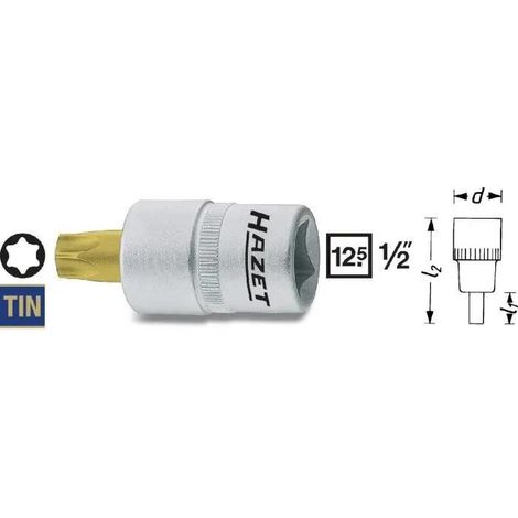 Llave de vaso Hazet cromado 55 mm acero especial