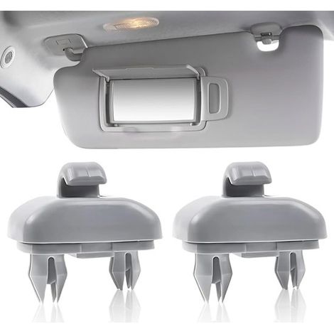 Clip para parasol de coche - Gris - Compatible con Audi A1, A3, A4, A5, Q3, Q5 (1/5)