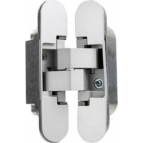 Charnire invisible pour portes Lot de 2 charnires invisibles pour portes lourdes charge de 35 kg ouverture de 180 zamak
