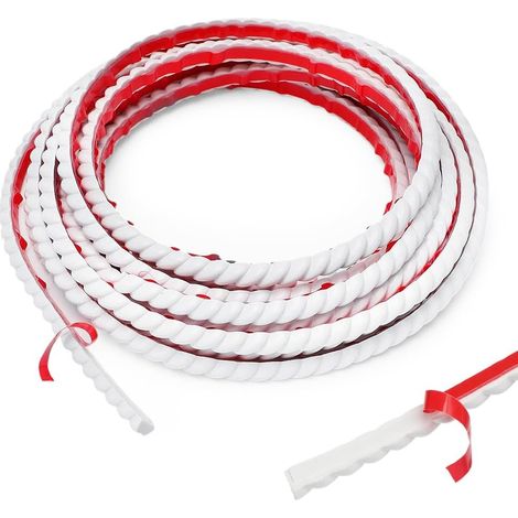 Moulures murales flexibles autocollantes en PVC blanc - Protection des bords - Pour cadre de miroir, cadres de fenêtre, murs, sols, plafonds, armoires et bords de carrelage (6 m x 1,5 cm) (1/5)