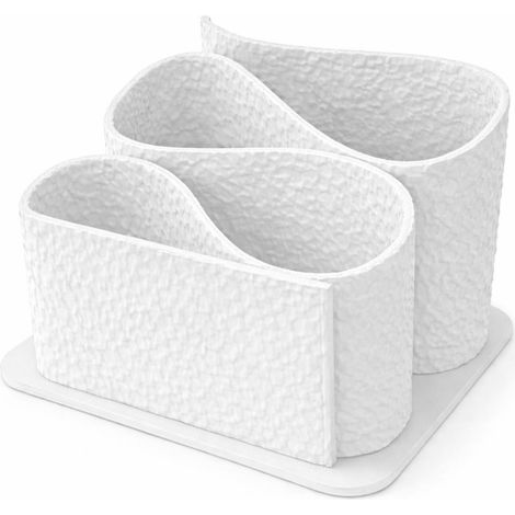 Organizzatore da scrivania bianco a 3 scomparti per accessori