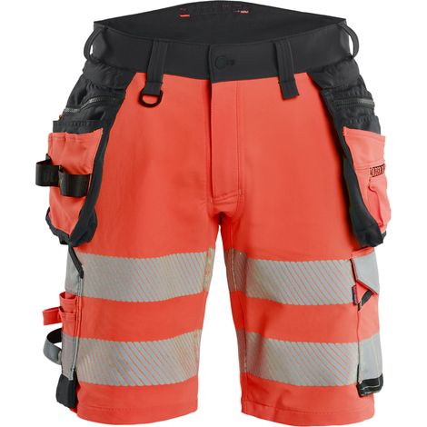 Short de travail haute visibilité stretch 4D 1120 - Rouge/Noir XL - FR(50) - SE(C56) - Standards