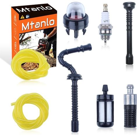 foco de filtro de combustible para motosierras de gas Stihl MS192 MS192T MS192TC 188-512, filtro de combustible, línea de combustible, filtro de aceite, línea de aceite, manguera de (1/5)