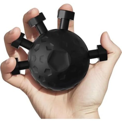 Renforceur de préhension pour les doigts, appareil d'entraînement musculaire pour la main, renforcement de la force de préhension pour musiciens, athlètes, boxeurs, noir (1/5)