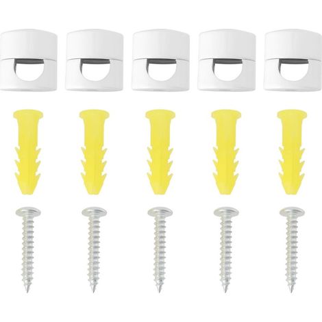 Set mit 5 Haken für Kronleuchter, Deckenleuchten, Kabel für Textilkabel, PVC-Lampenkabel, Aufputz-Kabelhalter für 7, 8 und 16 mm Kabel (1/4)