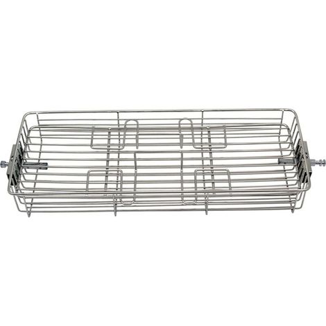 Panier de Cuisson Tourne Broche d'acier Inoxydable, Grille Poisson Barbecue, Plat pour Viande Fruits et Légumes Pain, Barbecue Four (31,6x12,6x5cm) 31,6x12,6x5cm - (1/5)