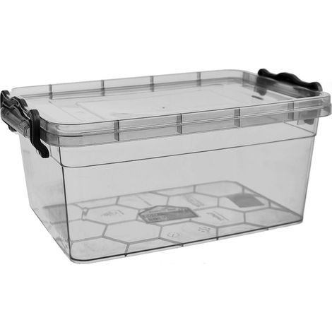 Boîte alimentaire avec couvercle, grise, 3 l (1/5)