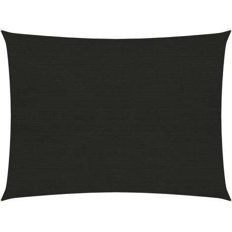 Voile d'ombrage 160 g/m² 2 x 3 m PEHD noir