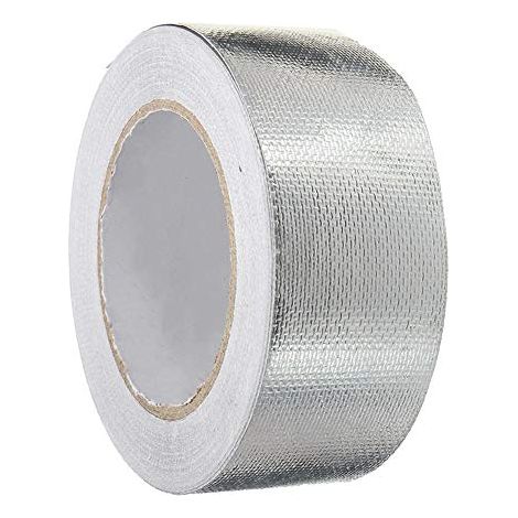 Ruban adhésif autocollant en aluminium - Résistant à la chaleur - Résistant à la déchirure - Résistant aux UV - Avec un tissu en maille de verre pour l'étanchéité ou l'isolation - 4.8 cm x 20 m2pcs (1/5)