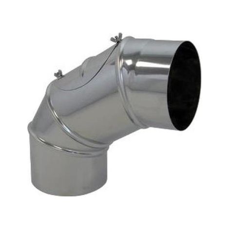 Edelstahl Winkelelement Bogen 130mm/0-90 Grad