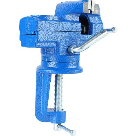 Étau d'établi robuste, mâchoires de 50 mm, haute dureté, rotation à 360°, étau de table universel, 50 mm/2 po (1,5 kg), bleu (1/5)