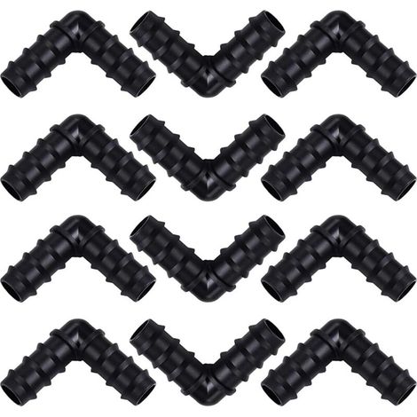 Raccord de tuyau pour système d'irrigation de 16 mm (coude), 20 pièces