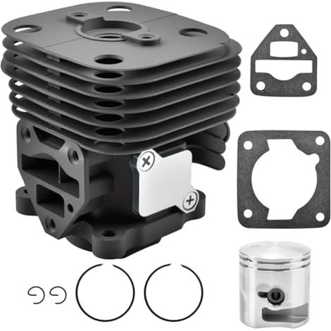 Kit de piston cylindrique avec joints 34 mm compatible avec RedMax BCZ260T BCZ260TS SRTZ260F Husqvarna 525LK 525PT5S 525BX Débroussailleuse Perche élagueuse Remplace 577 97 90-01 577 91 74-01 (1/5)