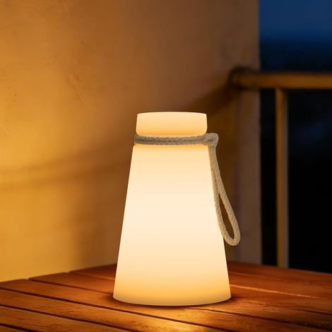 Lampe de table d'extérieur portable, sans fil, rechargeable, lumières LED RVB avec télécommande, IP44, résistante à l'eau, lampe suspendue à piles pour terrasse, jardin, camping, salle à manger (1/2)