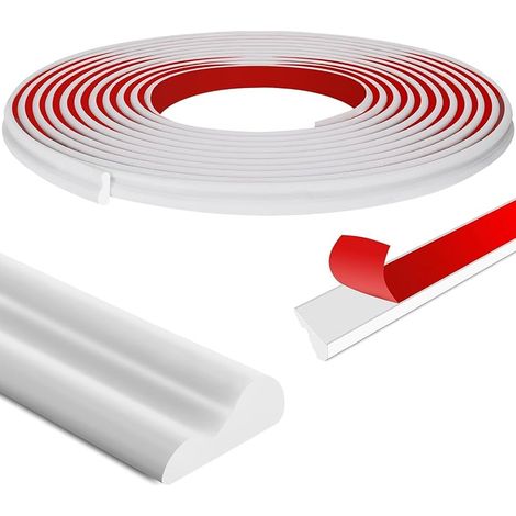 Moulures autocollantes - 6,1 m x 23 mm - Décoration murale - Moulures décoratives autocollantes - Blanc - Cadre de miroir, porte d'armoire, décoration d'intérieur (1/5)