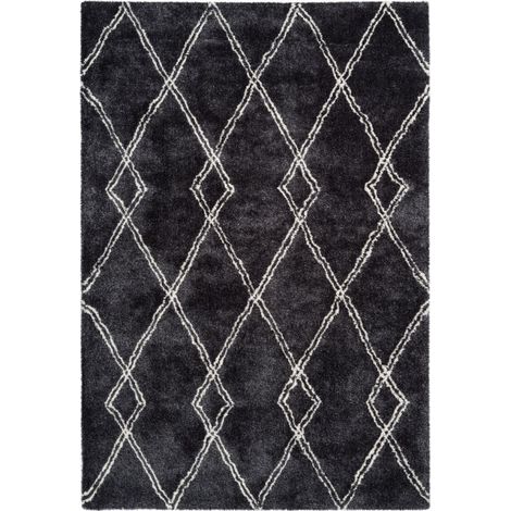 Tapis Imprimé Géométrique "Orlando" Anthracite 120 x 170 cm (1/4)