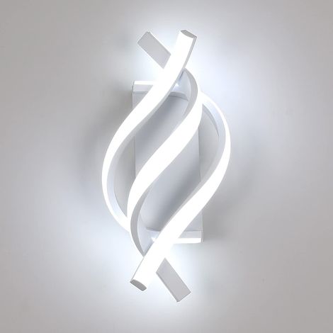 Appliques murales, lampe murale LED moderne en spirale, applique murale LED en aluminium, lumière décorative intérieure, lumière blanche froide 6000K (1/5)