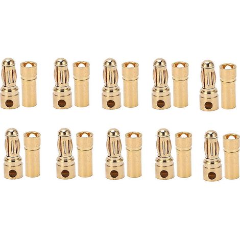 10 fiches bananes femelles de 3,5 mm, en cuivre pur plaqué or, pour instruments de mesure électroniques (1/4)