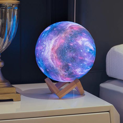 Filiyano – Lampe spatiale 3D magique : 3 modes d’éclairage, capteur tactile et USB multicolore (1/5)