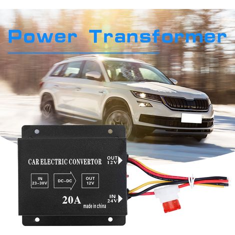 Convertisseur d'alimentation 24V CC vers 12V 20A 240W pour voiture et camion réducteur de tension électrique transformateur abaisseur (1/5)