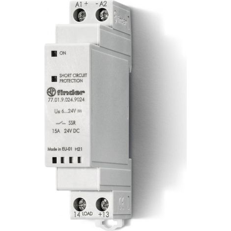 Relais statique modulaire 1NO 15A 24V DC 411002 FINDER 770190249024