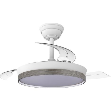 Ventilador LED pale retrattili Paneco Mini Ceniza 39W 4290Lm CCT Dim (1/5)