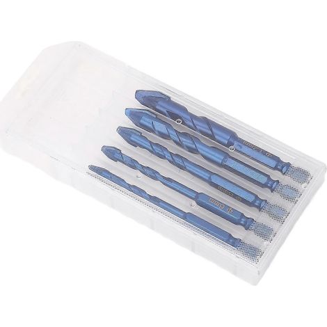 5-teiliges Set mit gebogenem Exzenterbohrer, Spezial-Spiralbohrer mit hoher Festigkeit, aus Hochgeschwindigkeits-Wolframstahl M35