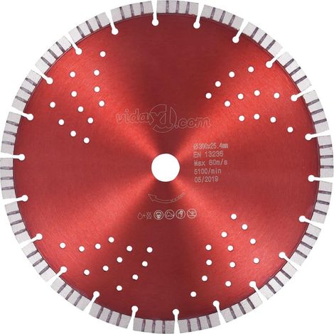 Disco da taglio diamantato con turbo e fori lama per sega smerigliatrice disco smerigliatrice sega da banco macchina da taglio acciaio 300 mm 020003730