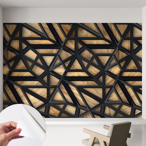 Papier peint autocollant avec imprimé pour décoration intérieure pour rénovation a motif Combinaison géométrique 152x104 cm (1/5)