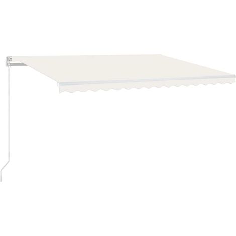 Maison Exclusive - Tenda da Sole Retrattile Manuale 450x350 cm Crema (1/5)