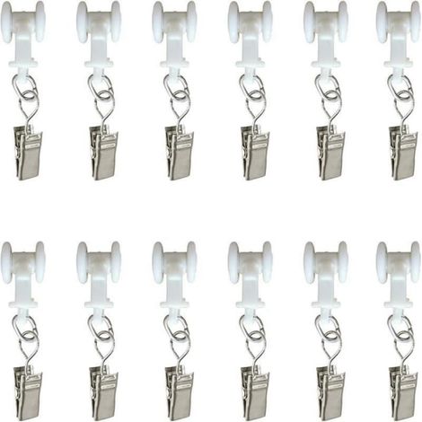 Rouleaux de serrage pour rails en U (60 pièces) pour crochets de rideaux sur rails en U (1/5)