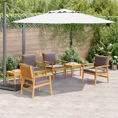 Gartensofa-set 6 pcs Braun Massivholz Akazie (1/5)