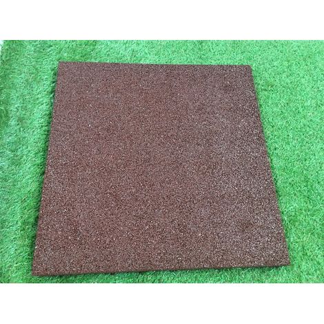 Loseta de Caucho Rojo - 20 mm 50x50