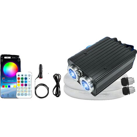 Kit in fibra ottica, funzione di controllo remoto, modalità di illuminazione regolabili, Sparkling Meteor (Opt)-d, Simple White Meteor 4m (1/2)