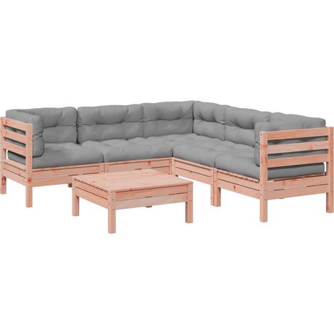 Set Divani Giardino 6 pz Cuscini Legno Massello Abete Douglas vidaXL (1/5)