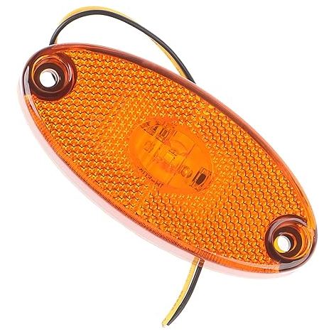 Feu de Position Latéral LED 12V Ambre pour Remorque, Camion, Camping-Car, Utilitaire, Gabarit avec Bornes Fourche, Visibilité Nuit, Étanche (1/5)