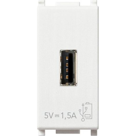 Unità alimentazione USB 5V1,5A 1M bianco Vimar 14292
