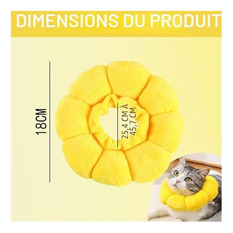 Colerette Chat Anti Lechage,Collerettes pour Chats, Collerette Chat Anti Grattage pour Les Chats et Les Chiots en Convalescence, Empêche Les Griffures,Colerette Pour Chien anti Lechage (1/2)