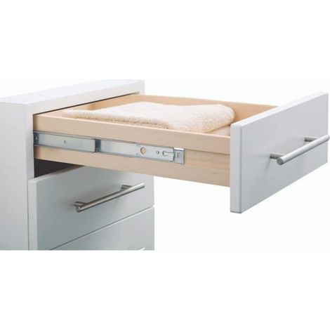 Longueur Rail Fixe 220-260 mm. - Paire de Coulisses à Billes H17 mm. pour Tiroirs - Extraction Partielle Fixation Rapide Par Clip Arpòn