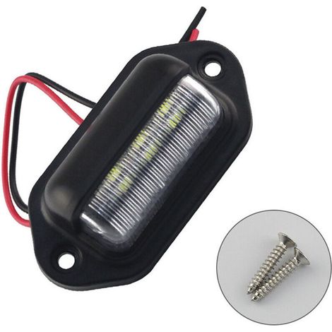 2 wasserdichte LED-Kennzeichenleuchten, 6 SMD-LED-Rückleuchten, Kennzeichenbeleuchtung für 12V/24V LKW, Transporter, Anhänger, PKW, Fahrzeug, Wohnwagen LAOA (1/3)