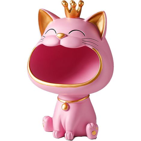 Statue de chat porte-bonheur, rangement décoratif pour petits objets. (1/5)