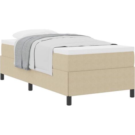 Matelas à ressorts gris-vert, 80 x 200 cm, tissu velours côtelé. (1/5)