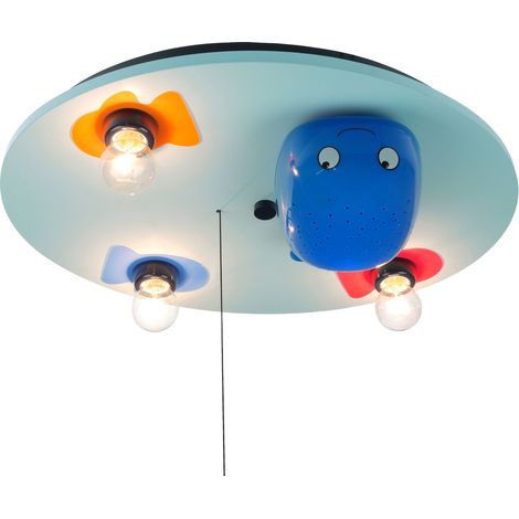 Plafonnier pour Enfants Nuage Baleine Bleu Clair 46 x 34 x 14 cm (1/5)