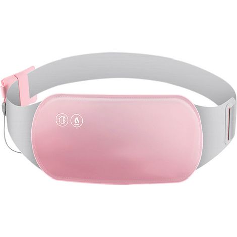 Ceinture chauffante lombaire 3 niveaux de température, 6 vitesses de vibration, coussin de massage électrique respirant pour femmes et filles. (1/5)