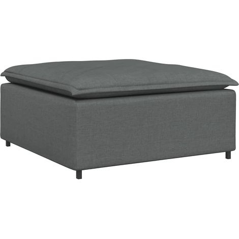 Divano Modulare Poggiapiedi Modulo Grigio Scuro 100x100x48 cm vidaXL (1/5)