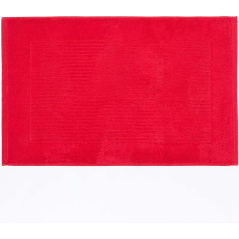 HOMESCAPES Imperial Badematte 100% Baumwolle, rot