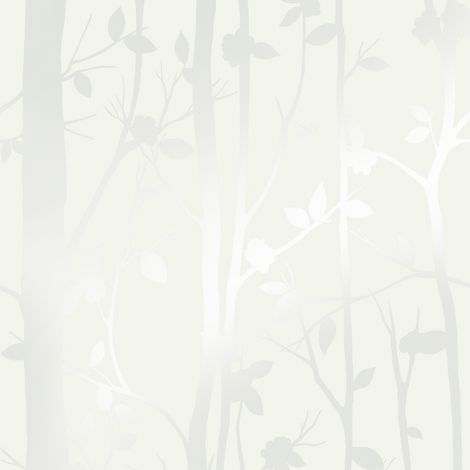 Laura Ashley Cottonwood Pearlescent Weiss Vliestapete - 10mx52cm (1/5)