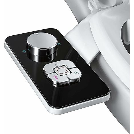 Pulvérisateur Bidet non électrique avec double buses rétractables autonettoyantes - Nettoyage avant et arrière - Bouton poussoir réglable pour eau froid (1/5)